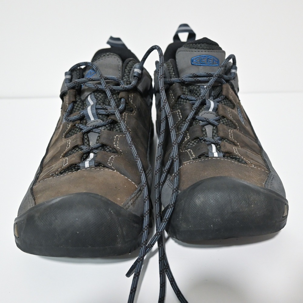 KEEN Targhee Hiking Shoes Mens Waterproof Leather Mesh 10.5 Brown Grey - Picture 2 of 7